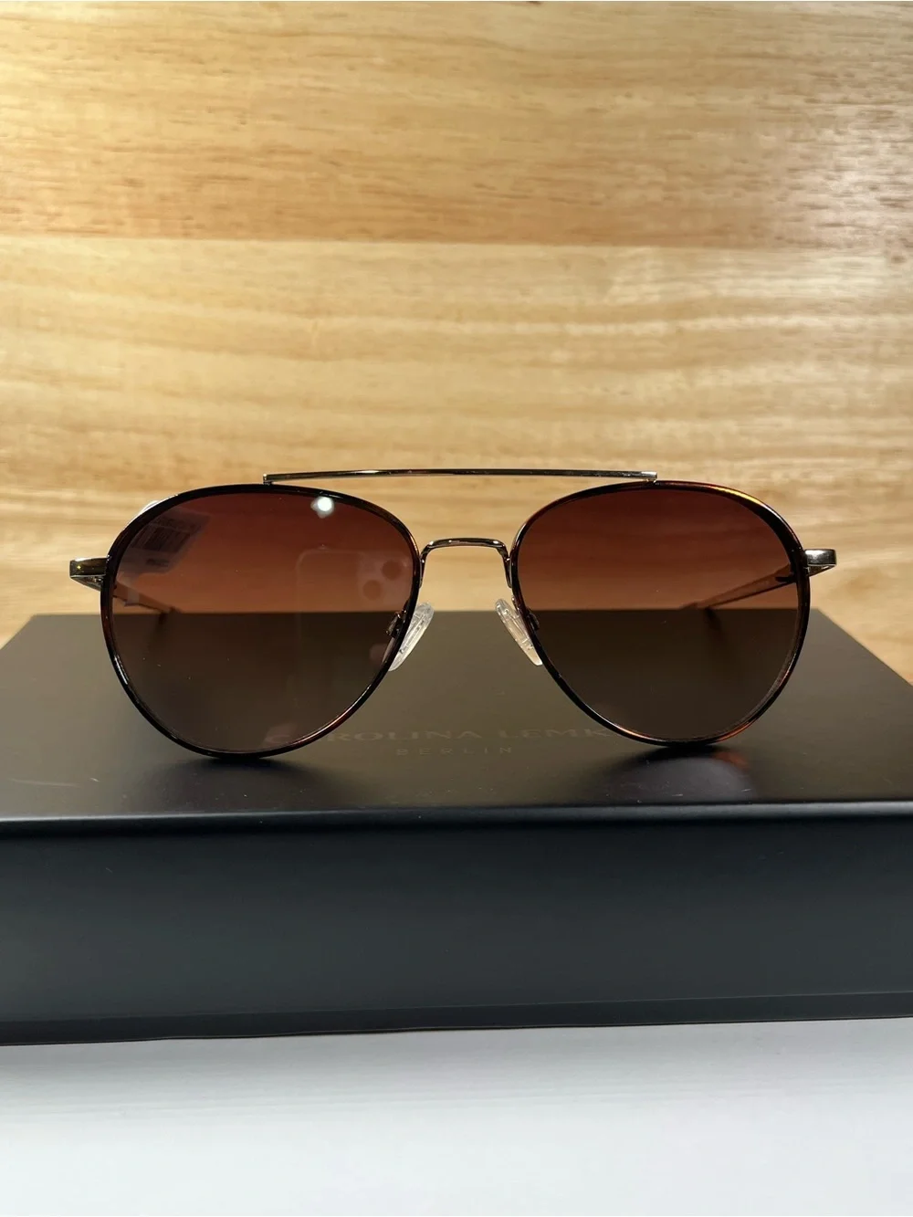 Brand New In Box Carolina Lemke Berlin Designer Sunglasses Demi Gold Style